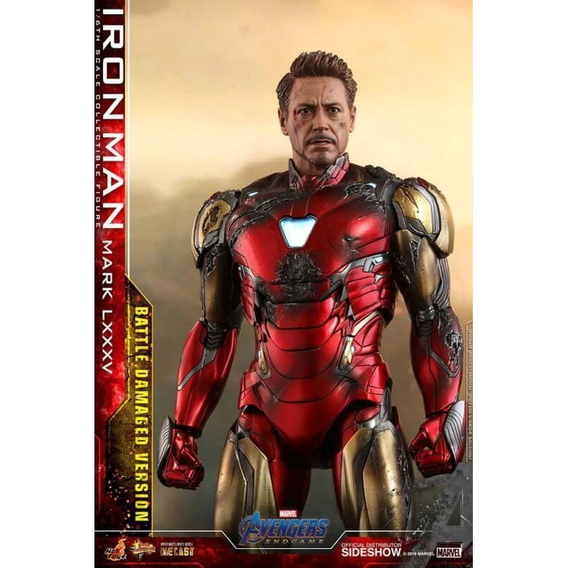 Iron Man Mark 85 LXXXV Battle Damaged Hot Toys Avengers Endgame