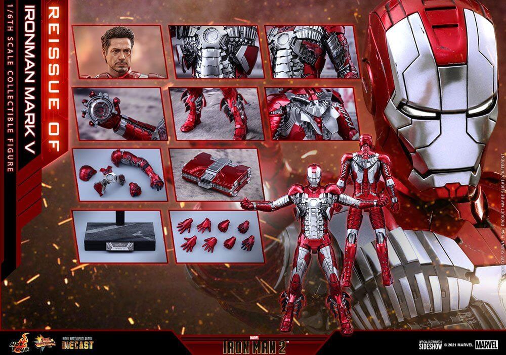 Iron Man Mark V Diecast MMS400D18 | Hot Toys | Iron Man 2 figure