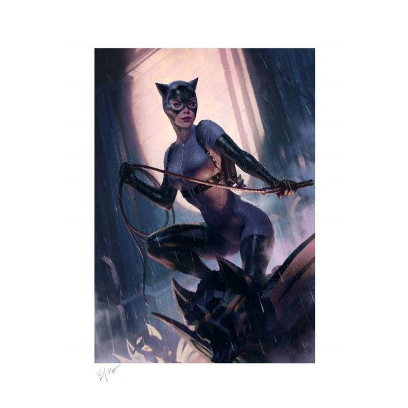 Catwoman Fine Art Print Variant Sideshow Poster Dc Comics