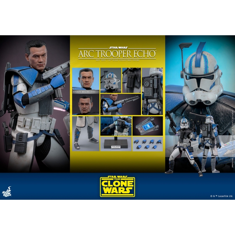 Arc Trooper Echo Hot Toys TMS133: Star Wars Clone Wars figure