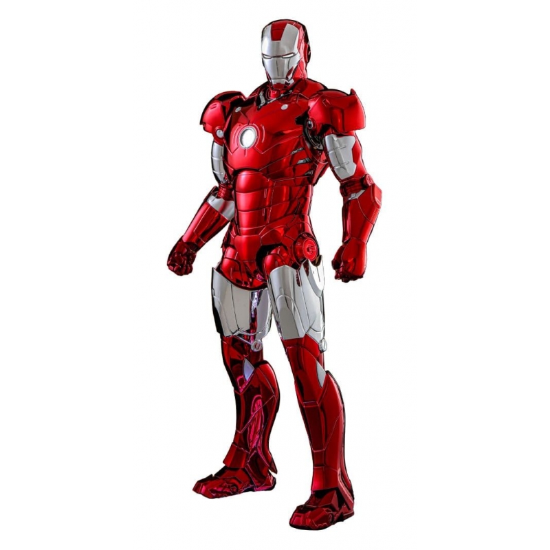 Iron Man Mark 3 Diecast Hot Toys MMS744D64 Red And Chrome Exclusive