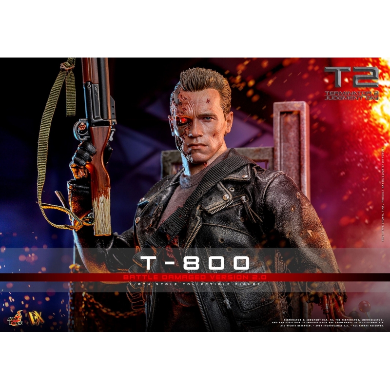 T-800 Battle Damaged Version 2.0 Hot Toys DX46 : Terminator 2 figure